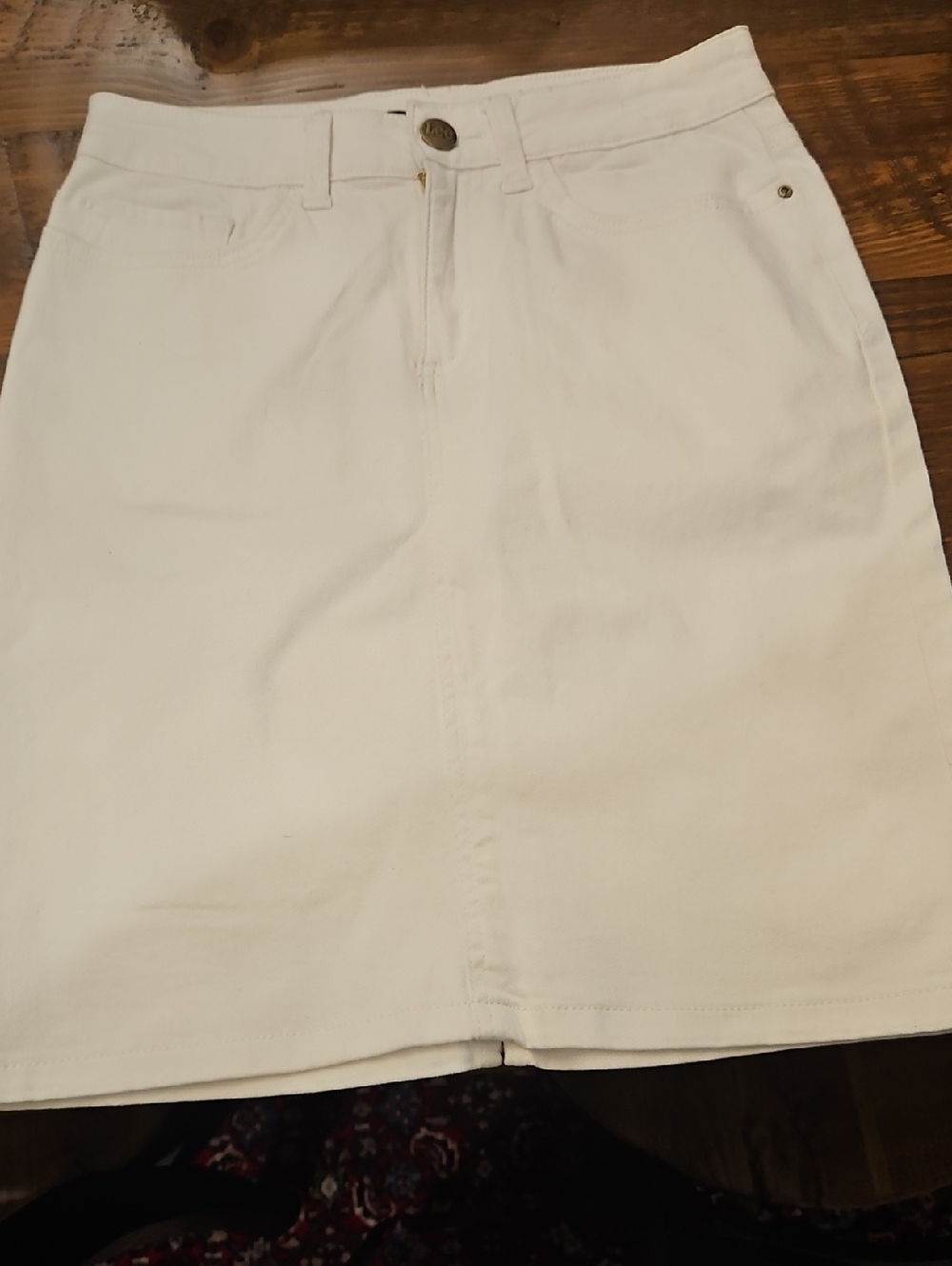 Nwot Lee White Women's  Denim  Skirt